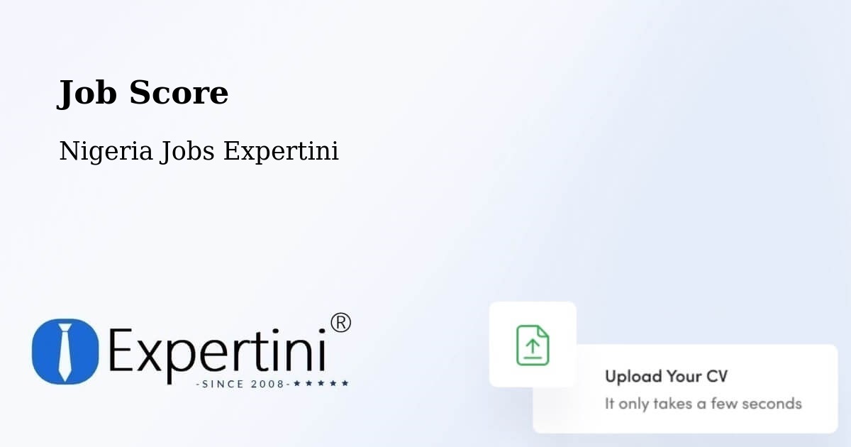 Job Score & Job Description Score Tool – Numan - Nigeria Jobs Expertini